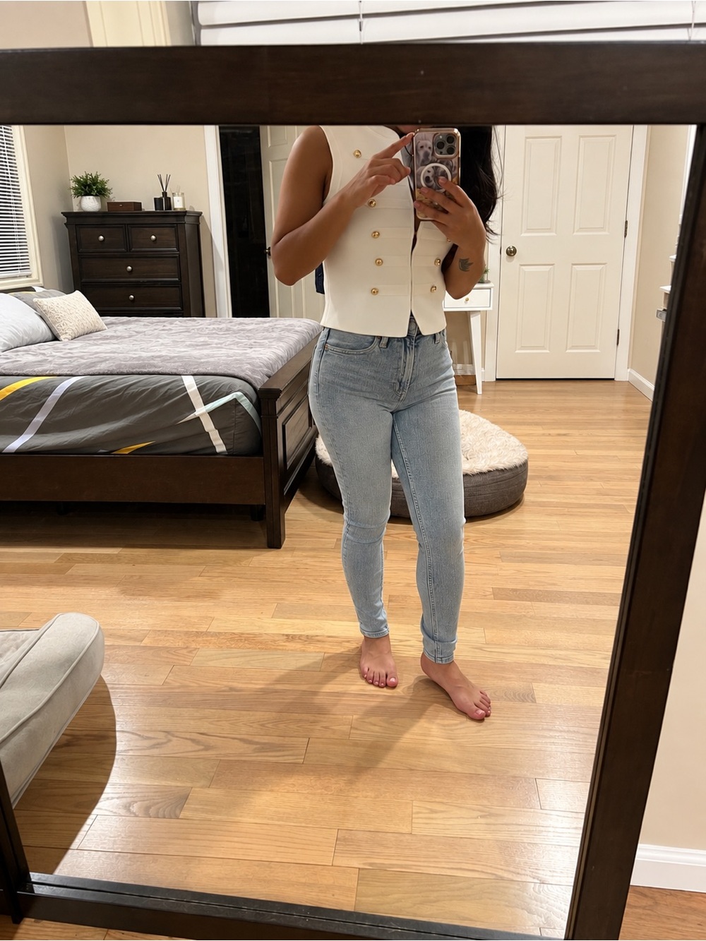 GAP Light Blue High-Rise Skinny Jeans for Women